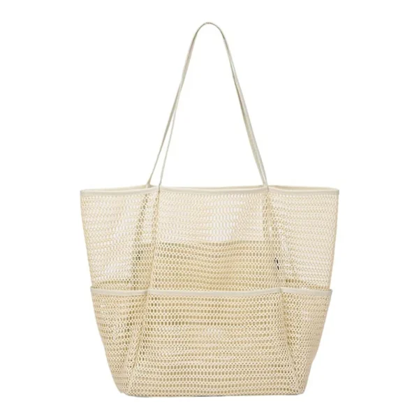 Multi Pockets Summer Beach Bag For Towels Mesh Durable Travel Handbag Toys Organizer Waterproof Underwear Swimming Storage Bag 9