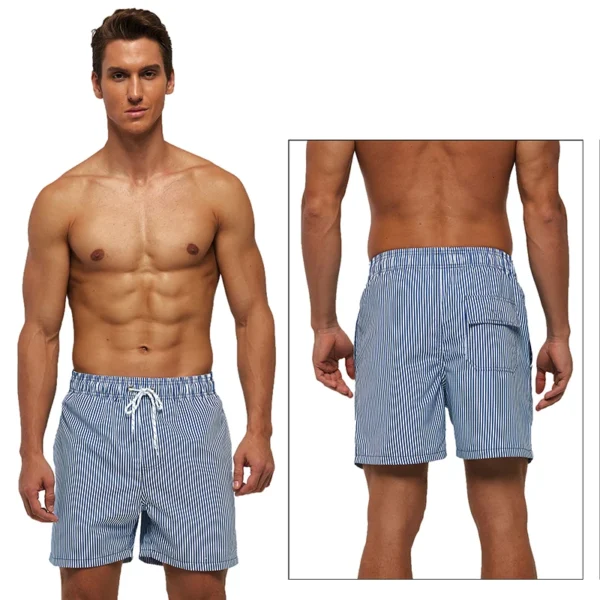 DATIFER Summer Men Beach Print Shorts Surfing Swimwear Fitness Workout Trunks Male Sportswear With Pockets Pants 2