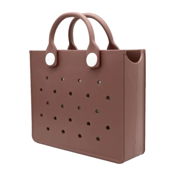 EVA Large Leather Shoulder Bag Handbag Tote Bag Storage for Women Casual Waterproof Beach Bag Hole Fit Charm Fashion Storage Bag 31