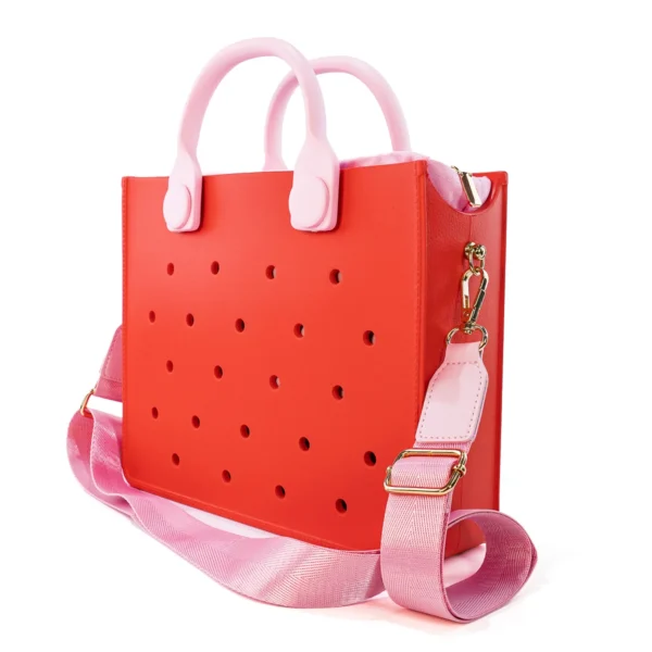 EVA Large Leather Shoulder Bag Handbag Tote Bag Storage for Women Casual Waterproof Beach Bag Hole Fit Charm Fashion Storage Bag 20