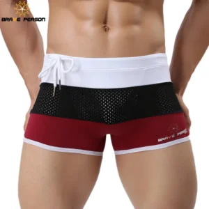 BRAVE PERSON Brand Men Swimwear Trunks Sexy Swimming Shorts Trunks Boxer Shorts Male Swimsuits Surf Board Beach Shorts B1009 2