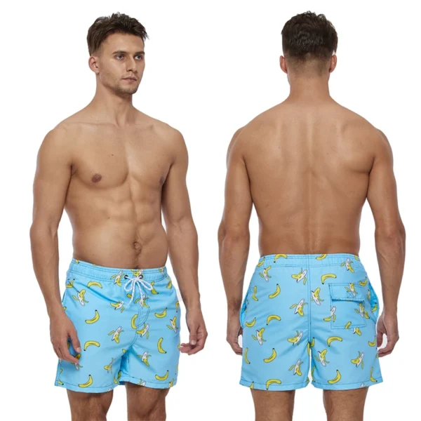 DATIFER Summer Men Beach Print Shorts Surfing Swimwear Fitness Workout Trunks Male Sportswear With Pockets Pants 4