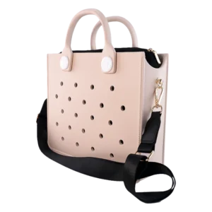 EVA Large Leather Shoulder Bag Handbag Tote Bag Storage for Women Casual Waterproof Beach Bag Hole Fit Charm Fashion Storage Bag 24