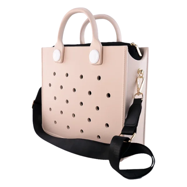 EVA Large Leather Shoulder Bag Handbag Tote Bag Storage for Women Casual Waterproof Beach Bag Hole Fit Charm Fashion Storage Bag 24
