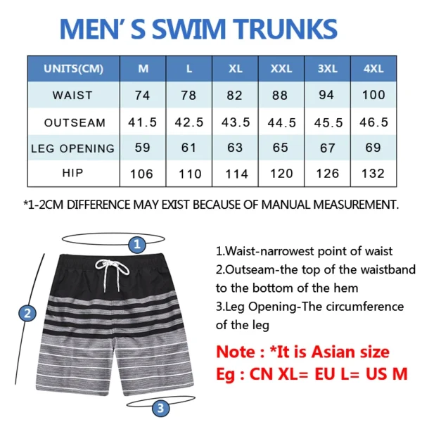 DATIFER Summer Men Beach Print Shorts Surfing Swimwear Fitness Workout Trunks Male Sportswear With Pockets Pants 6