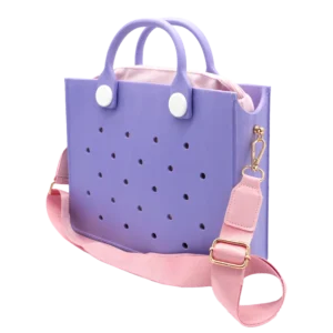 EVA Large Leather Shoulder Bag Handbag Tote Bag Storage for Women Casual Waterproof Beach Bag Hole Fit Charm Fashion Storage Bag 23