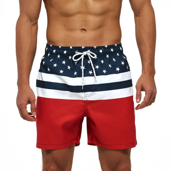 DATIFER Summer Men Beach Print Shorts Surfing Swimwear Fitness Workout Trunks Male Sportswear With Pockets Pants 17