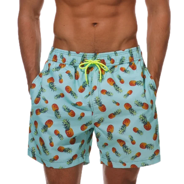 DATIFER Summer Men Beach Print Shorts Surfing Swimwear Fitness Workout Trunks Male Sportswear With Pockets Pants 18