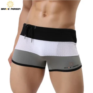 BRAVE PERSON Brand Men Swimwear Trunks Sexy Swimming Shorts Trunks Boxer Shorts Male Swimsuits Surf Board Beach Shorts B1009 4