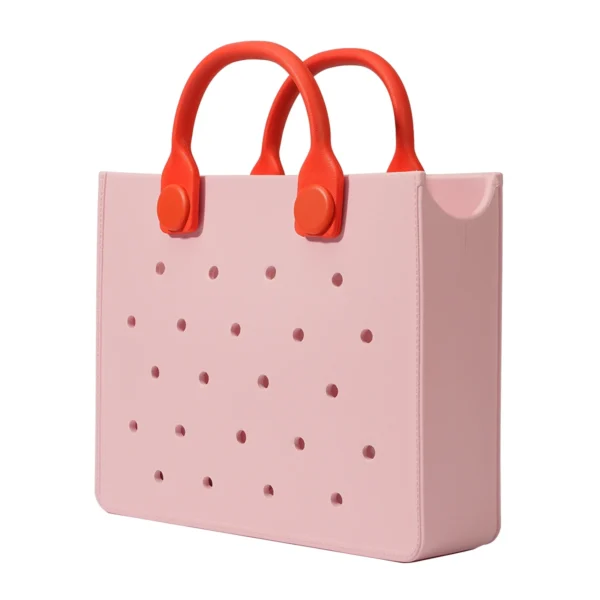 EVA Large Leather Shoulder Bag Handbag Tote Bag Storage for Women Casual Waterproof Beach Bag Hole Fit Charm Fashion Storage Bag 28