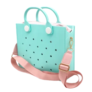 EVA Large Leather Shoulder Bag Handbag Tote Bag Storage for Women Casual Waterproof Beach Bag Hole Fit Charm Fashion Storage Bag 8