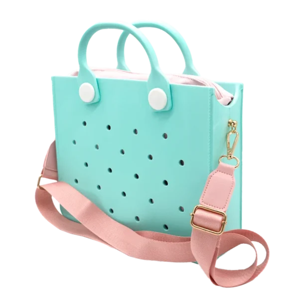 EVA Large Leather Shoulder Bag Handbag Tote Bag Storage for Women Casual Waterproof Beach Bag Hole Fit Charm Fashion Storage Bag 8