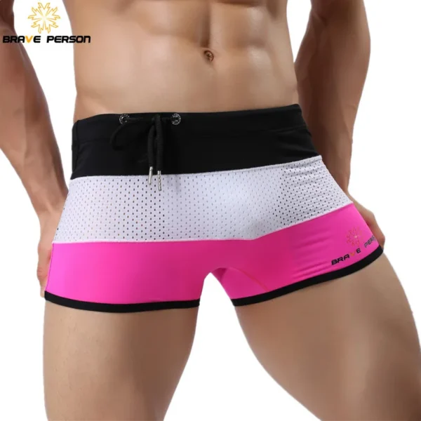 BRAVE PERSON Brand Men Swimwear Trunks Sexy Swimming Shorts Trunks Boxer Shorts Male Swimsuits Surf Board Beach Shorts B1009 5