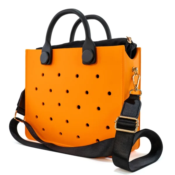 EVA Large Leather Shoulder Bag Handbag Tote Bag Storage for Women Casual Waterproof Beach Bag Hole Fit Charm Fashion Storage Bag 21