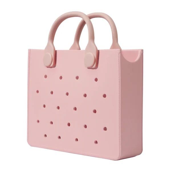 EVA Large Leather Shoulder Bag Handbag Tote Bag Storage for Women Casual Waterproof Beach Bag Hole Fit Charm Fashion Storage Bag 25