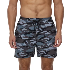 DATIFER Summer Men Beach Print Shorts Surfing Swimwear Fitness Workout Trunks Male Sportswear With Pockets Pants 7
