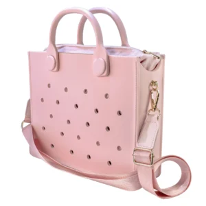 EVA Large Leather Shoulder Bag Handbag Tote Bag Storage for Women Casual Waterproof Beach Bag Hole Fit Charm Fashion Storage Bag 18