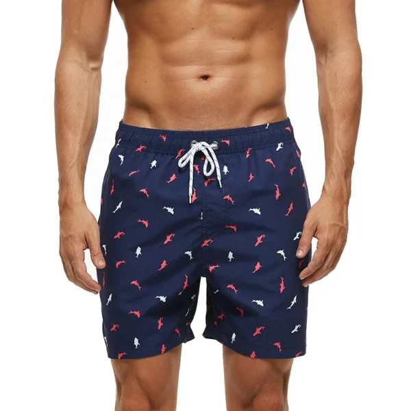 DATIFER Summer Men Beach Print Shorts Surfing Swimwear Fitness Workout Trunks Male Sportswear With Pockets Pants 13