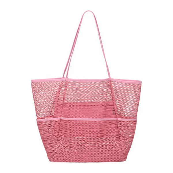 Multi Pockets Summer Beach Bag For Towels Mesh Durable Travel Handbag Toys Organizer Waterproof Underwear Swimming Storage Bag 7