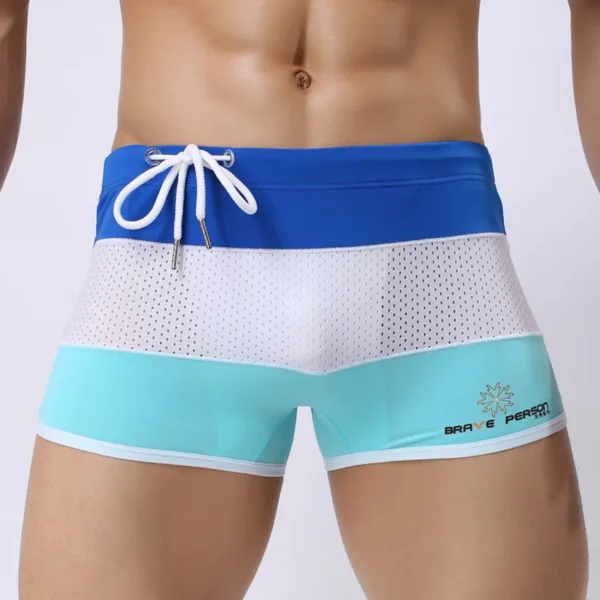 BRAVE PERSON Brand Men Swimwear Trunks Sexy Swimming Shorts Trunks Boxer Shorts Male Swimsuits Surf Board Beach Shorts B1009 7