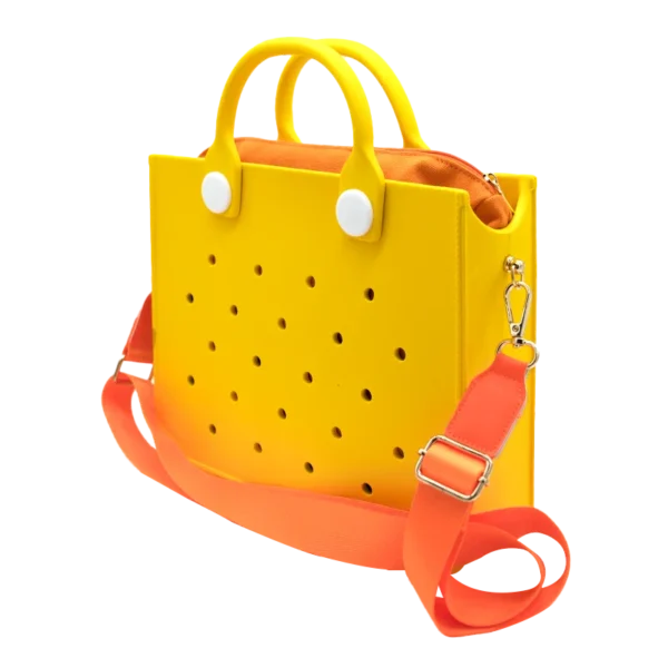 EVA Large Leather Shoulder Bag Handbag Tote Bag Storage for Women Casual Waterproof Beach Bag Hole Fit Charm Fashion Storage Bag 22