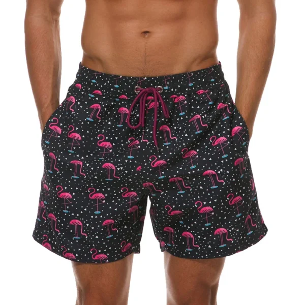 DATIFER Summer Men Beach Print Shorts Surfing Swimwear Fitness Workout Trunks Male Sportswear With Pockets Pants 16