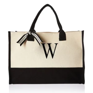 A-Z Canvas Totes bag Fashion Canvas Tote Letters Flower Portable Beach Shoulder Shopping Casual Beach Bag Large Capacity Handbag 29