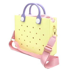 EVA Large Leather Shoulder Bag Handbag Tote Bag Storage for Women Casual Waterproof Beach Bag Hole Fit Charm Fashion Storage Bag 7
